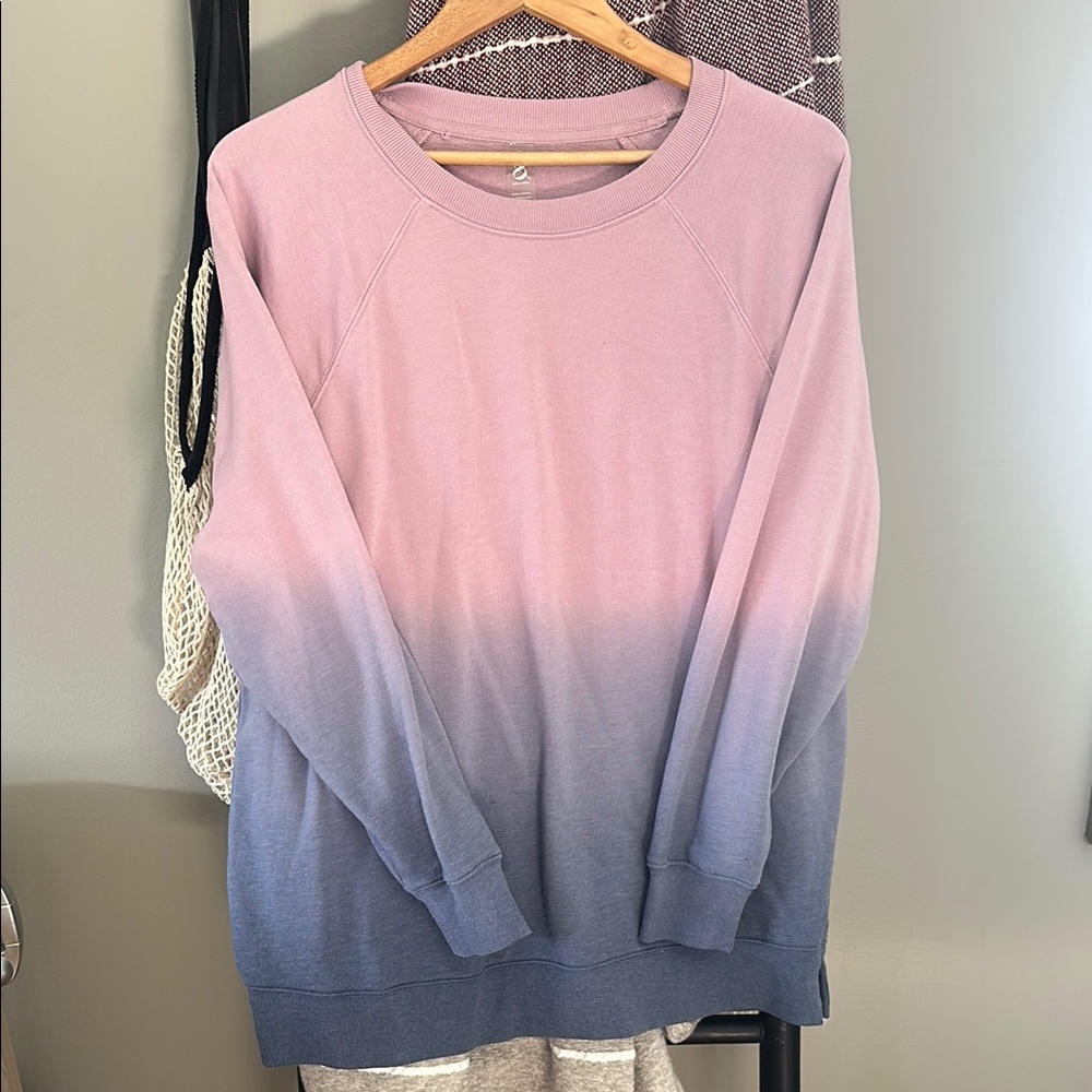 Lou & Grey Pink and Blue Ombre Sweatshirt